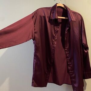 Sleek Purple Button-Up Shirt